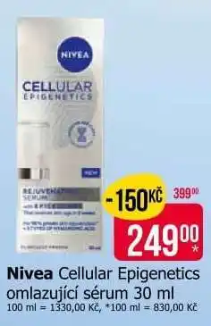 Teta Nivea Cellular Epigenetics omlazující sérum 30 ml nabídka