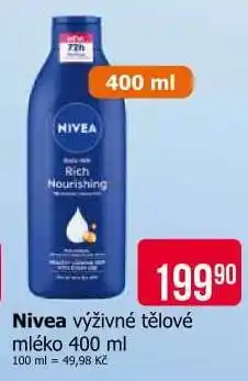 Teta Nivea výživné tělové mléko 400 ml nabídka