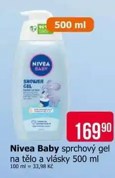 Teta Nivea Baby sprchový gel na tělo a vlásky 500 ml nabídka