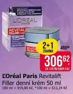 Teta L'Oréal Paris Revitalift Filler denní krém 50 ml nabídka
