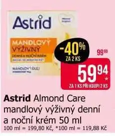 Teta Astrid Almond Care mandlový výživný denní a noční krém 50 ml nabídka