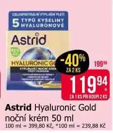 Teta Astrid Hyaluronic Gold noční krém 50 ml nabídka