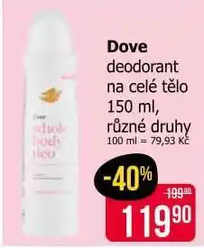 Teta Dove deodorant na celé tělo 150 ml nabídka