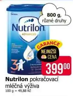 Teta Nutrilon pokračovací mléčná výživa nabídka