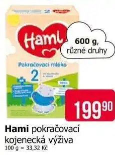 Teta Hami pokračovací kojenecká výživa nabídka
