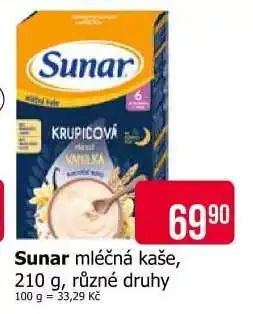 Teta Sunar mléčná kaše nabídka