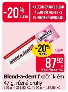 Teta Blend-a-dent fixační krém 47 g nabídka