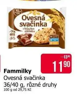 Teta Fammliky Ovesná svačinka nabídka