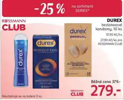 Rossmann DUREX bezlatexové kondomy, 10 ks nabídka