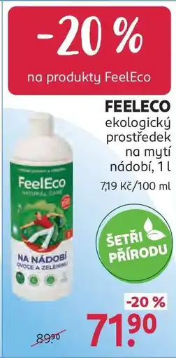 Rossmann FEELECO ekologický prostředek na mytí nádobí, 1 l nabídka