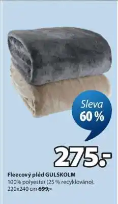 JYSK FLEECOVÝ PLÉD GULSKOLM nabídka