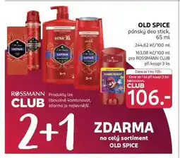 Rossmann Old Spice nabídka
