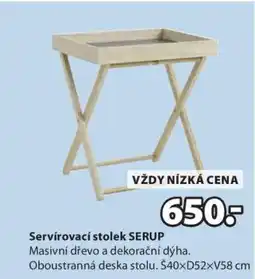 JYSK Servírovací stolek SERUP nabídka