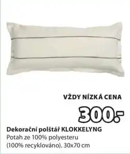 JYSK DEKORAČNÍ POLŠTÁŘ KLOKKELYNG nabídka