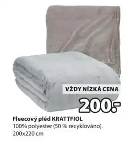 JYSK FLEECOVÝ PLÉD KRATTFIOL nabídka