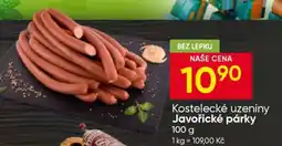 Hruška KOSTELECKÉ UZENINY JAVOŘICKÉ PÁRKY nabídka