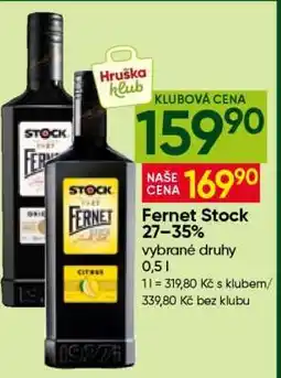Hruška Fernet Stock 27%/35% nabídka