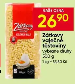 Hruška Zátkovy vaječné těstoviny nabídka