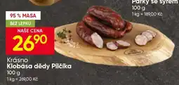 Hruška Krásno Klobása dědy Pilčíka nabídka