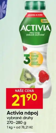 Hruška Activia nápoj nabídka