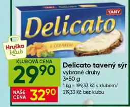 Hruška Delicato tavený sýr nabídka