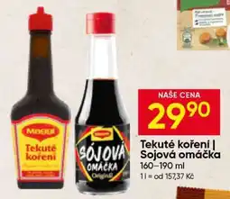 Hruška Tekuté koření sójová omáčka nabídka