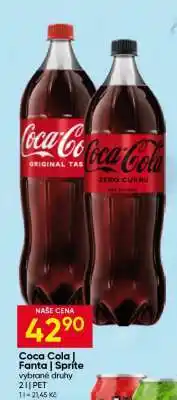 Hruška Coca-Cola, Fanta, Sprite nabídka