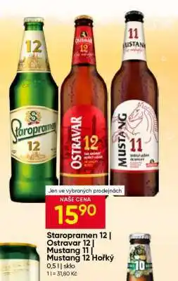 Hruška Staropramen 12, Ostravar 12, Mustang 11, Mustang 12 Hořký nabídka