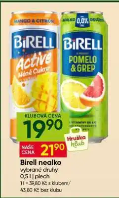 Hruška Birell nealko nabídka