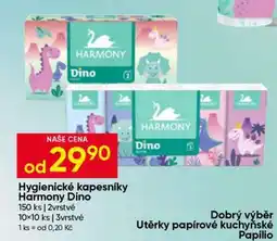 Hruška Hygienické kapesníky Harmony Dino nabídka