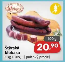 Coop Štýrská klobása nabídka