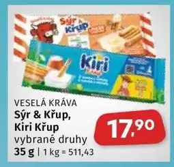 Coop VESELÁ KRÁVA SÝR & KŘUP/KIRI KŘUP nabídka