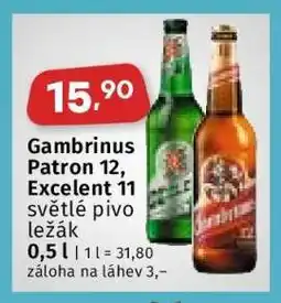 Coop GAMBRINUS PATRON 12 EXCELENT 11 nabídka