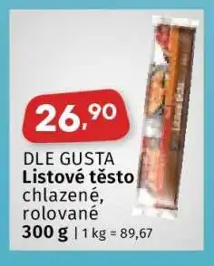 Coop DLE GUSTA LISTOVÉ TĚSTO nabídka