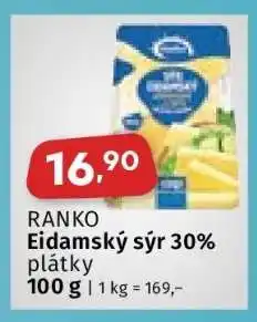 Coop RANKO Eidamský sýr 30% plátky nabídka