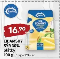 Coop EIDAMSKÝ SÝR 30% plátky nabídka