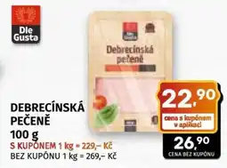 Coop DLE GUSTA Debrecínská pečeně nabídka