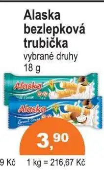 COOP DISKONT ALASKA bezlepková trubička nabídka