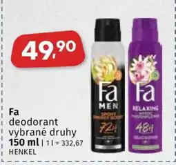 Coop Fa deodorant nabídka