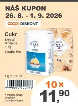 COOP DISKONT CUKR KRYSTAL KRUPICE nabídka