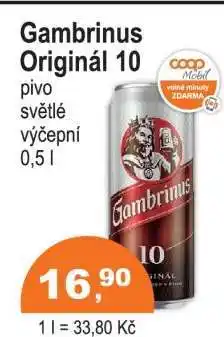 COOP DISKONT Gambrinus Originál 10 nabídka