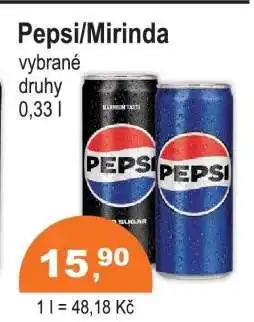 COOP DISKONT Pepsi, Mirinda nabídka