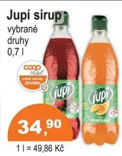 COOP DISKONT Jupí sirup nabídka