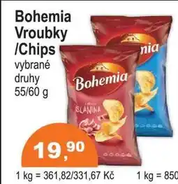 COOP DISKONT Bohemia Vroubky, Chips nabídka