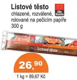 COOP DISKONT Listové těsto nabídka