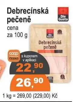 COOP DISKONT Debrecínská pečeně nabídka