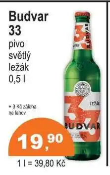 COOP DISKONT Budvar 33 nabídka