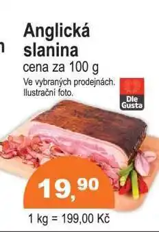 COOP DISKONT Anglická slanina nabídka