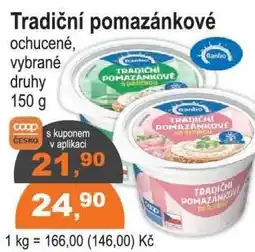 COOP DISKONT Tradiční pomazánkové nabídka