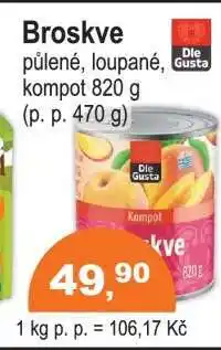 COOP DISKONT Broskve nabídka